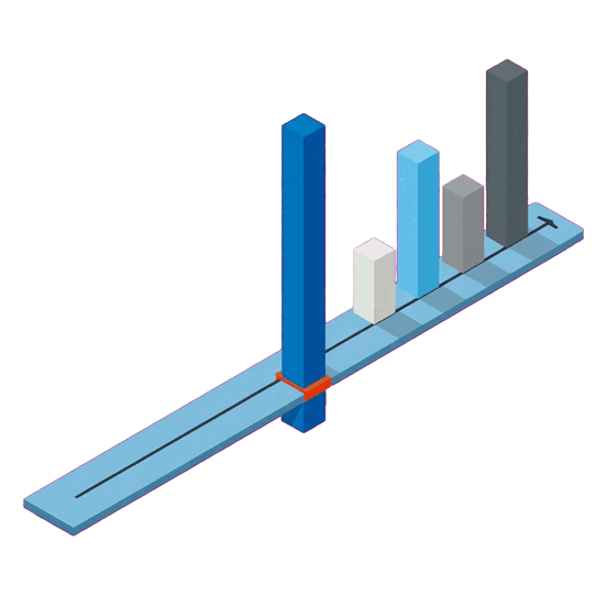Illustration of a timeline passing a go-live point with measurement points after it