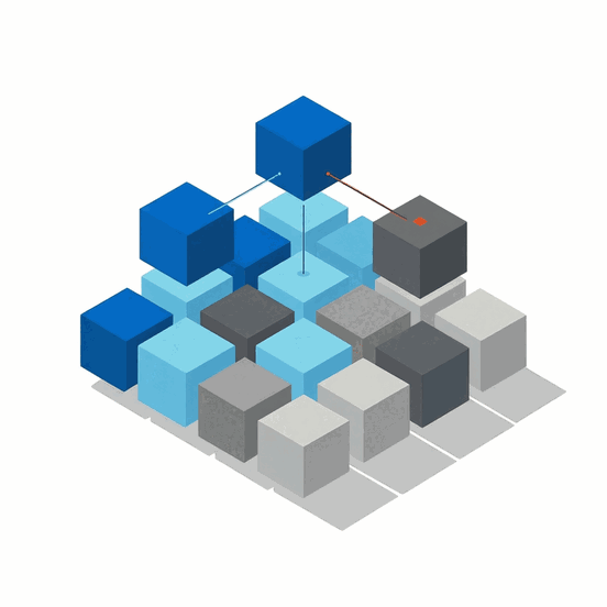 Illustration of product data with three records lifted from a grid