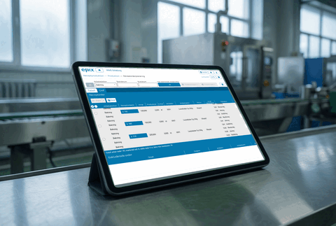 Recipe order planning in Epix with production orders in sequence